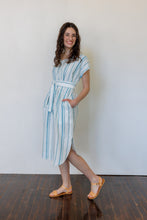 Load image into Gallery viewer, The Serene Kaftan Dress in Aegean Stripe
