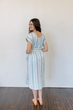 Load image into Gallery viewer, The Serene Kaftan Dress in Aegean Stripe