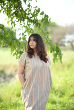 Load image into Gallery viewer, The Serene Kaftan Dress in Aegean Stripe
