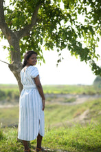 Load image into Gallery viewer, The Serene Kaftan Dress in Aegean Stripe
