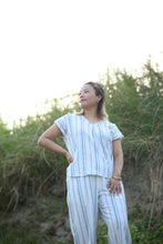 Load image into Gallery viewer, The Oasis Pants in Aegean Stripe