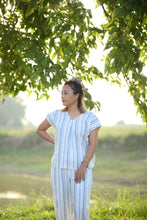 Load image into Gallery viewer, The Oasis Pants in Aegean Stripe