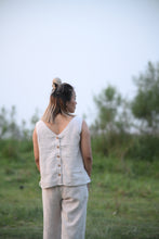 Load image into Gallery viewer, The Harmony Reversible Top in Natural Linen