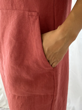Load image into Gallery viewer, The Terra Short Sleeved Linen Jumpsuit