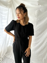 Load image into Gallery viewer, The Terra Short Sleeved Linen Jumpsuit
