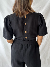 Load image into Gallery viewer, The Terra Short Sleeved Linen Jumpsuit