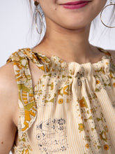 Load image into Gallery viewer, Orange & Brown Batik-Inspired Tie-Neck Halter Top - XXL