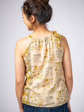 Load image into Gallery viewer, Elephant Paisley Tie-Neck Halter Top - XS