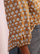 Load image into Gallery viewer, The Chrysanthemum Block Print Top