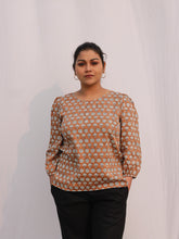 Load image into Gallery viewer, The Chrysanthemum Block Print Top