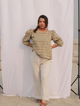 Load image into Gallery viewer, The Chrysanthemum Block Print Top