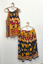 Load image into Gallery viewer, Multi-Color Abstract Button Midi Skirt - XL