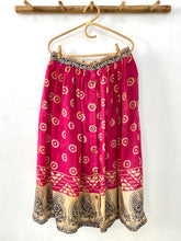 Load image into Gallery viewer, Sunflowers & Paisely Button Midi Skirt - L