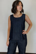 The Harmony Reversible Top in Denim