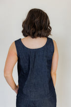 The Harmony Reversible Top in Denim