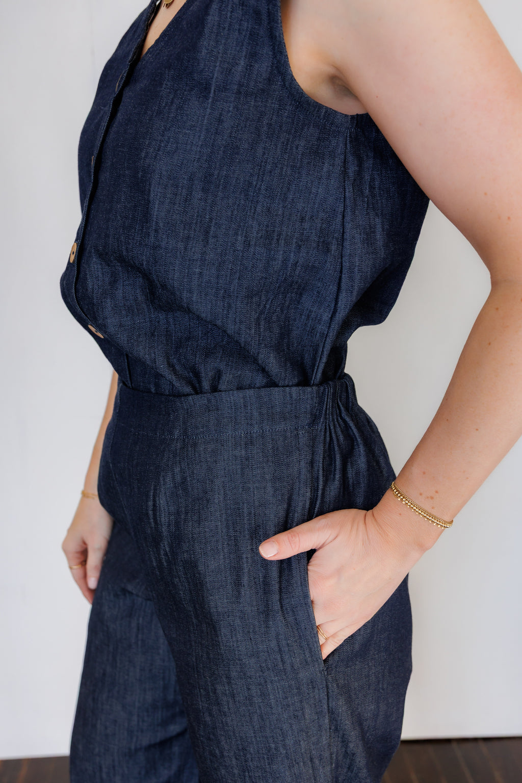 The Harmony Reversible Top in Denim