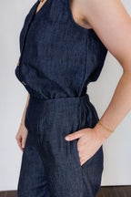 The Harmony Reversible Top in Denim