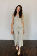 The Harmony Reversible Top in Natural Linen