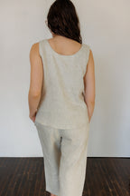 The Harmony Reversible Top in Natural Linen