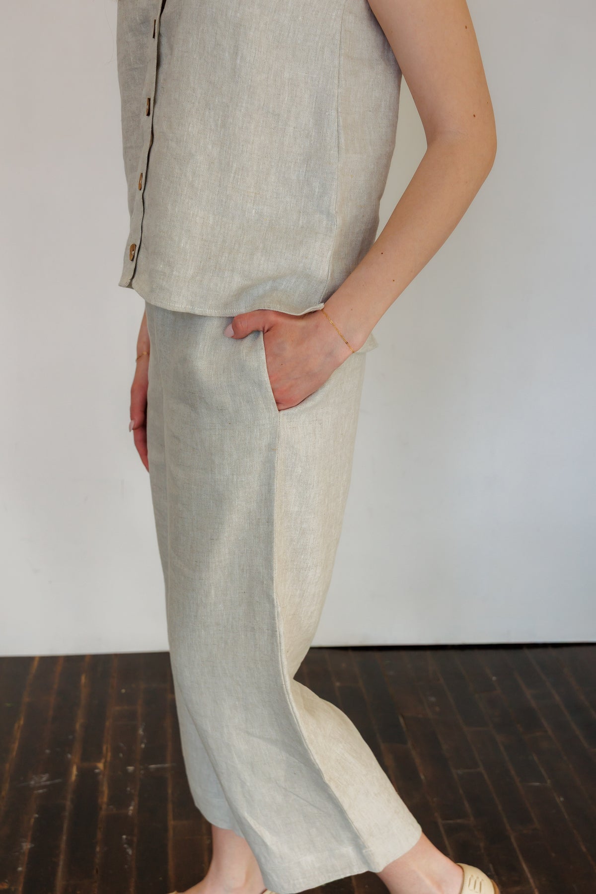 The Harmony Trousers in Natural Linen