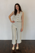 The Harmony Reversible Top in Natural Linen