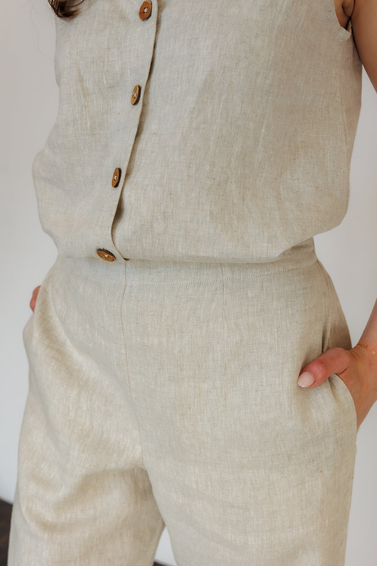The Harmony Trousers in Natural Linen
