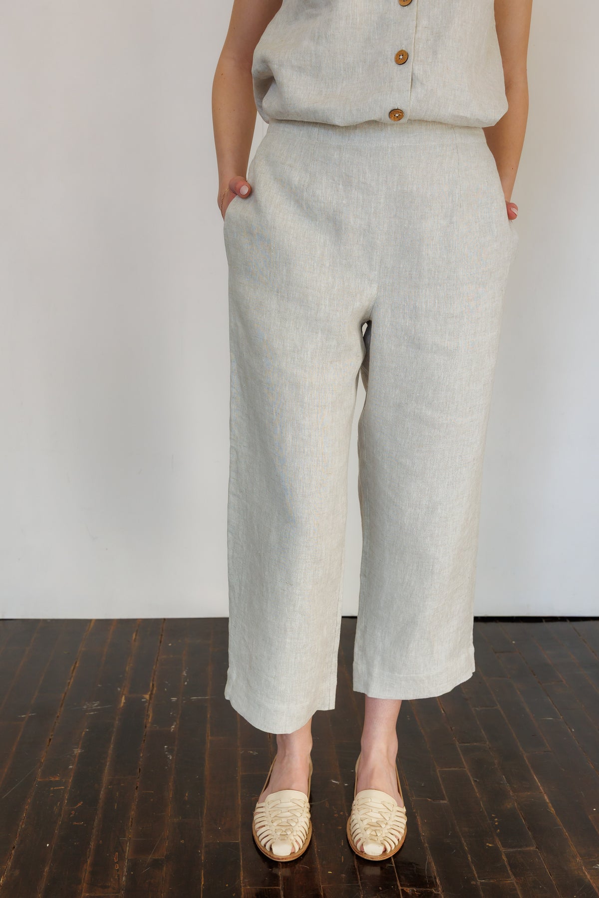 The Harmony Trousers in Natural Linen
