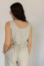 The Harmony Reversible Top in Natural Linen