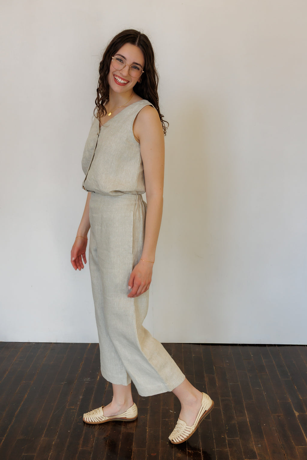 The Harmony Trousers in Natural Linen