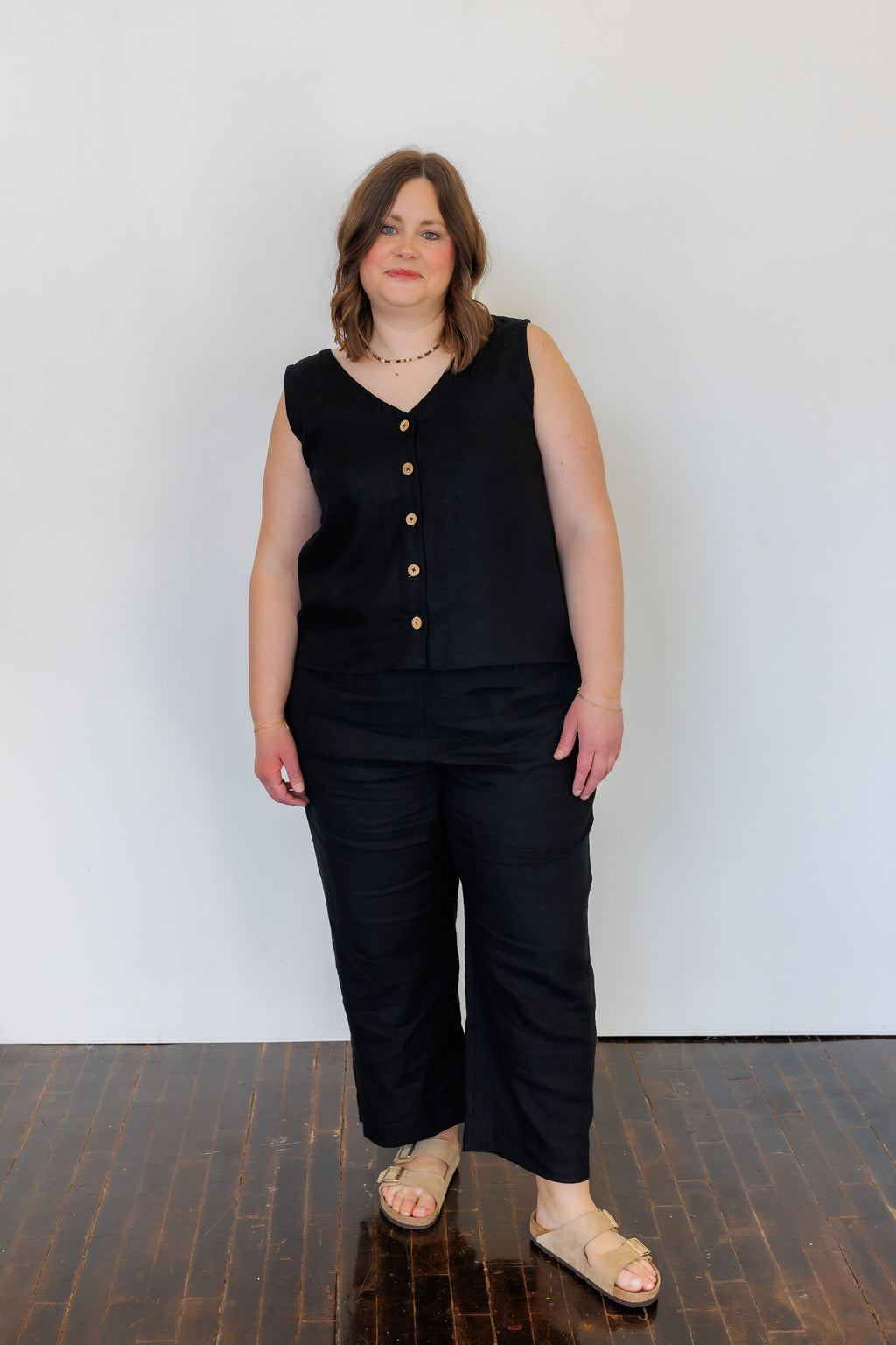 The Harmony Trousers in Black Linen