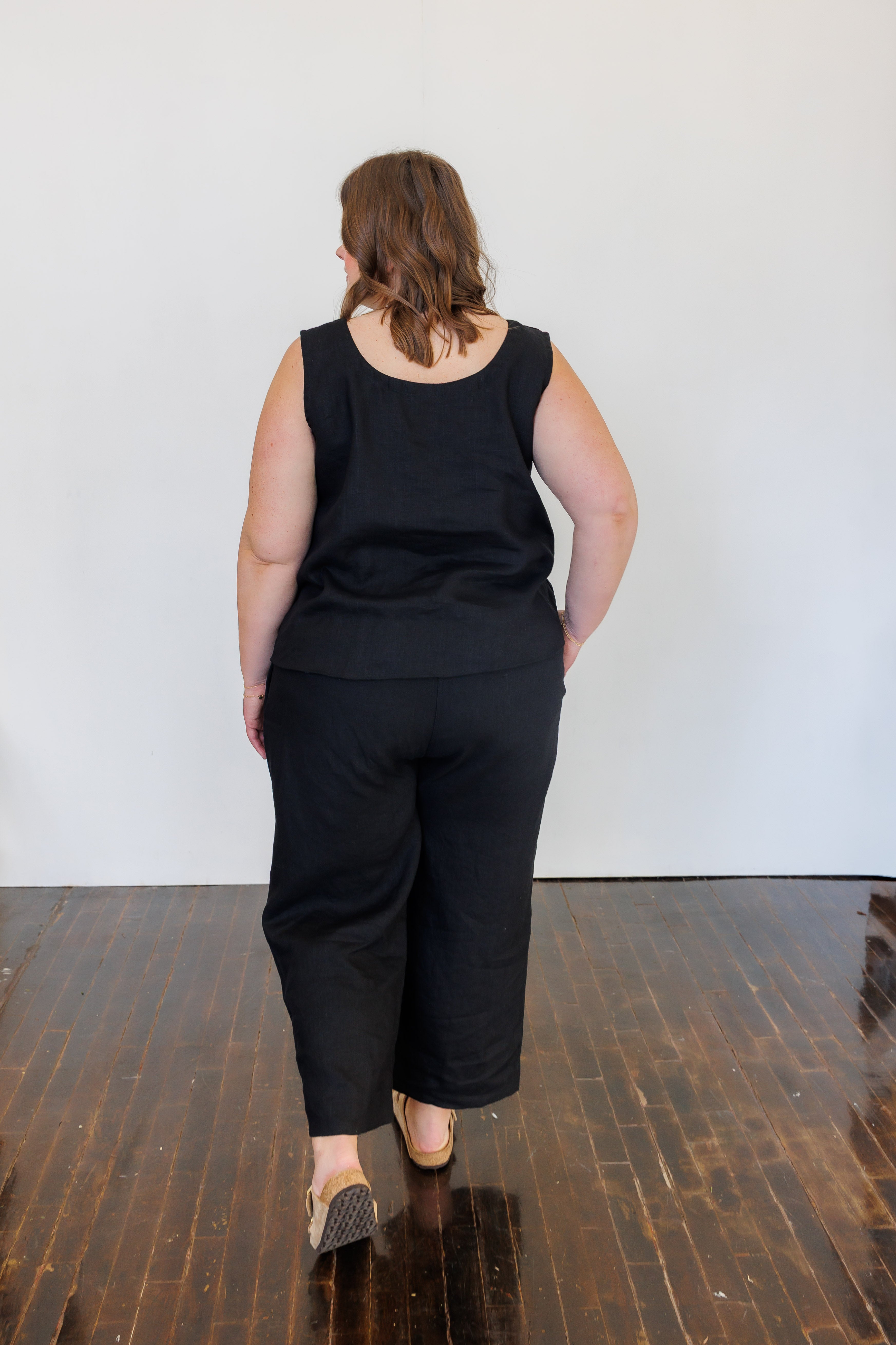 The Harmony Trousers in Black Linen
