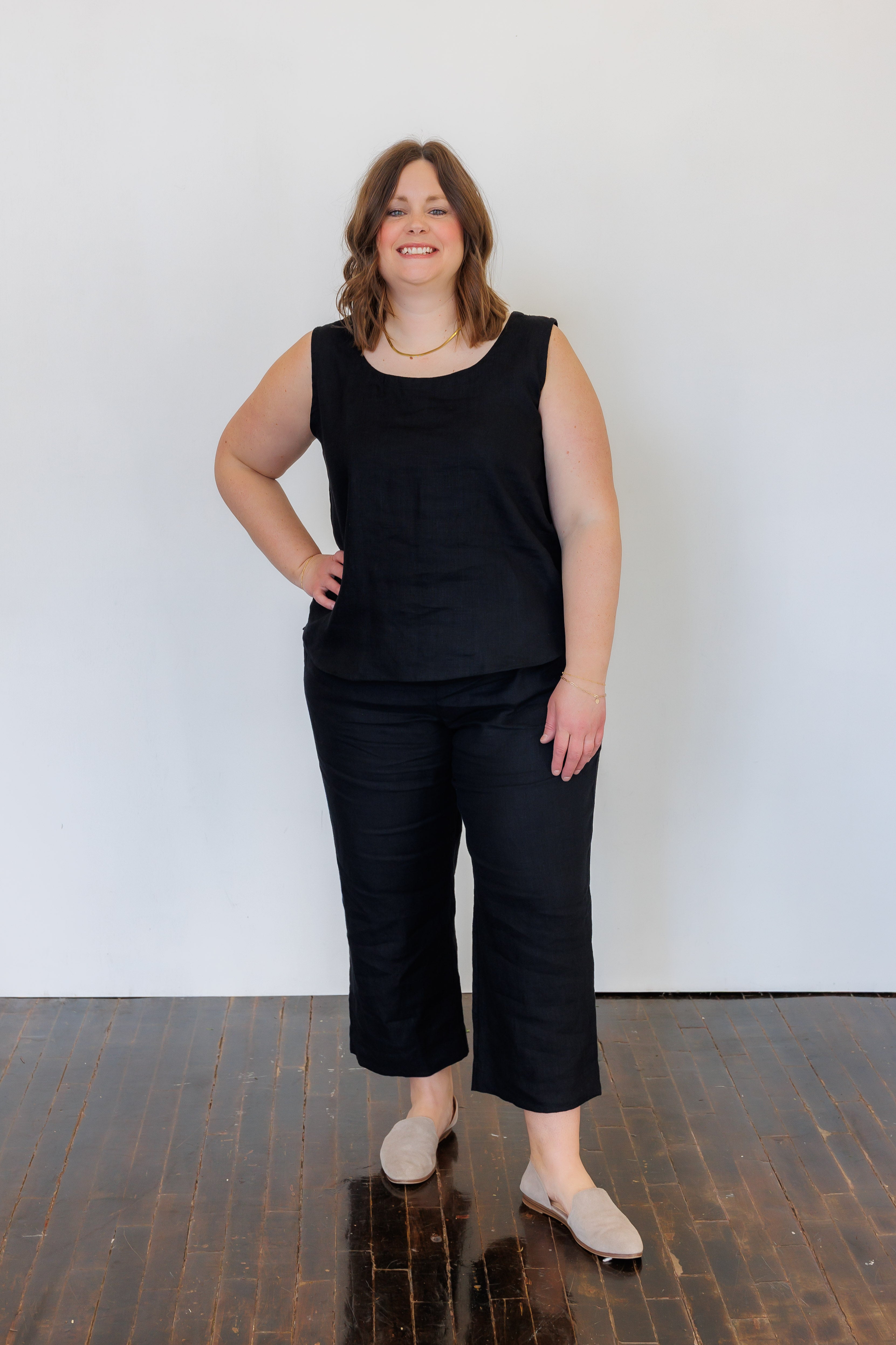 The Harmony Trousers in Black Linen