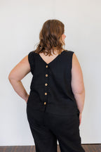The Harmony Trousers in Black Linen