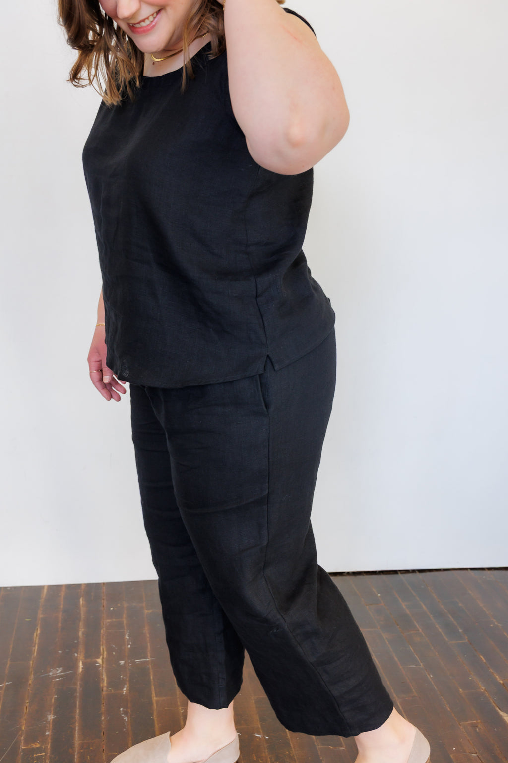 The Harmony Trousers in Black Linen