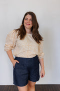 The Flora Top in Floral Blush