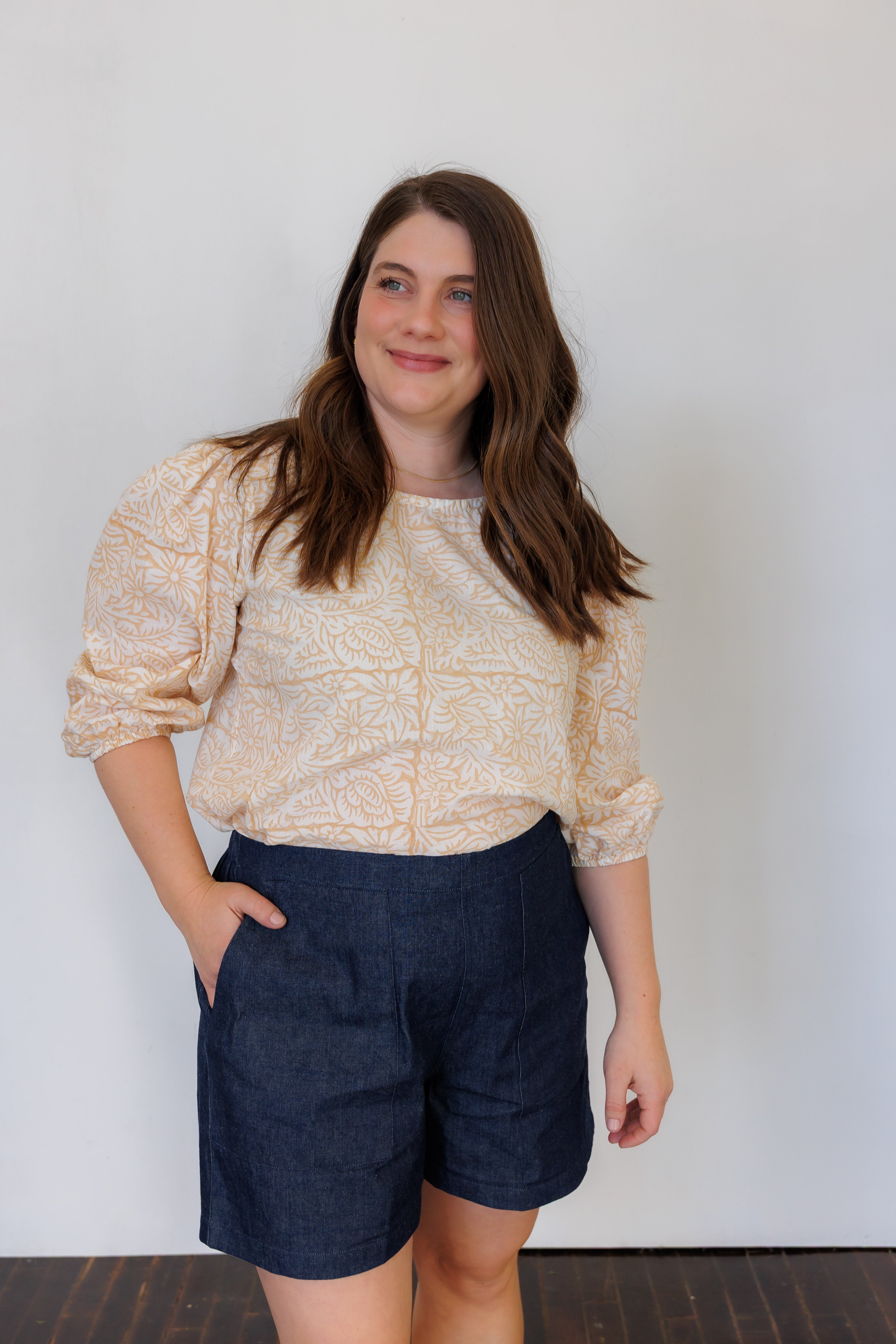 The Flora Top in Floral Blush