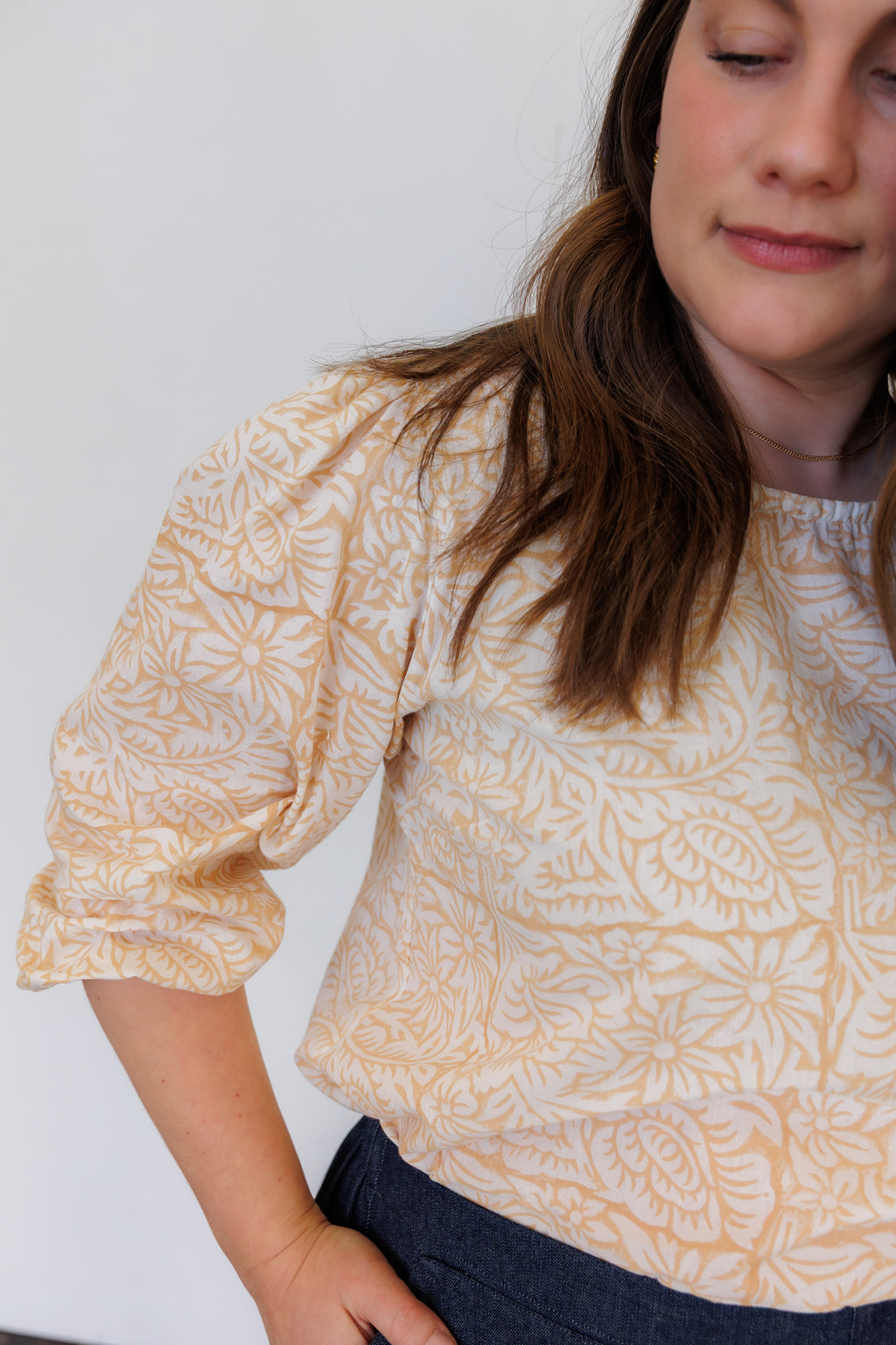 The Flora Top in Floral Blush
