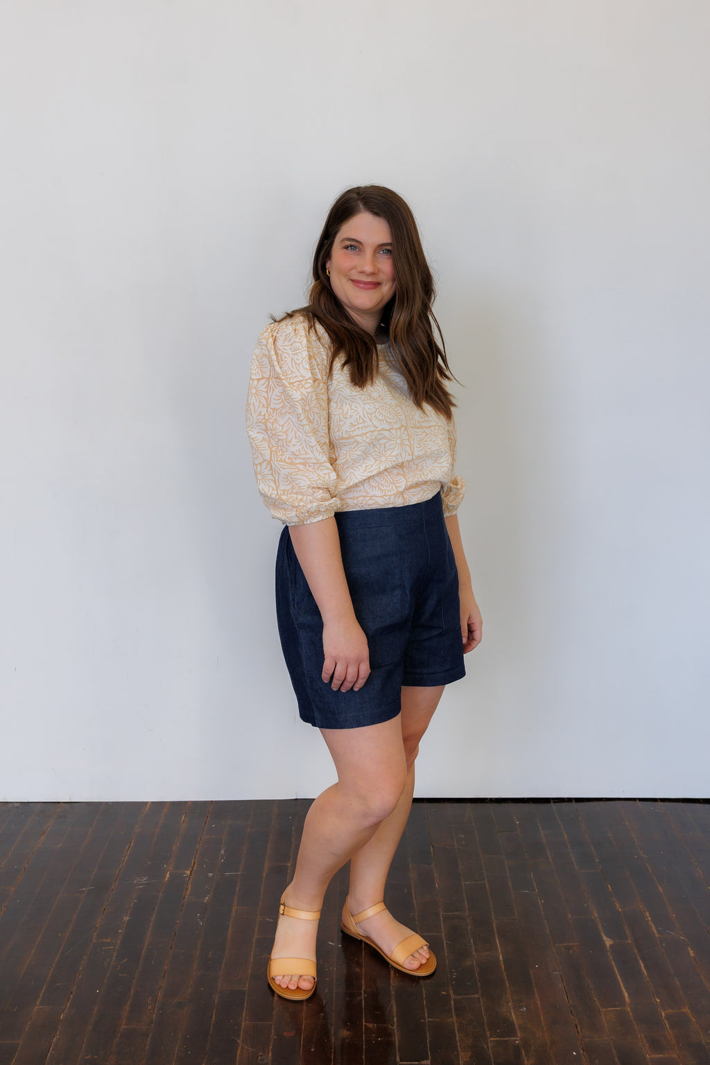 The Flora Top in Floral Blush