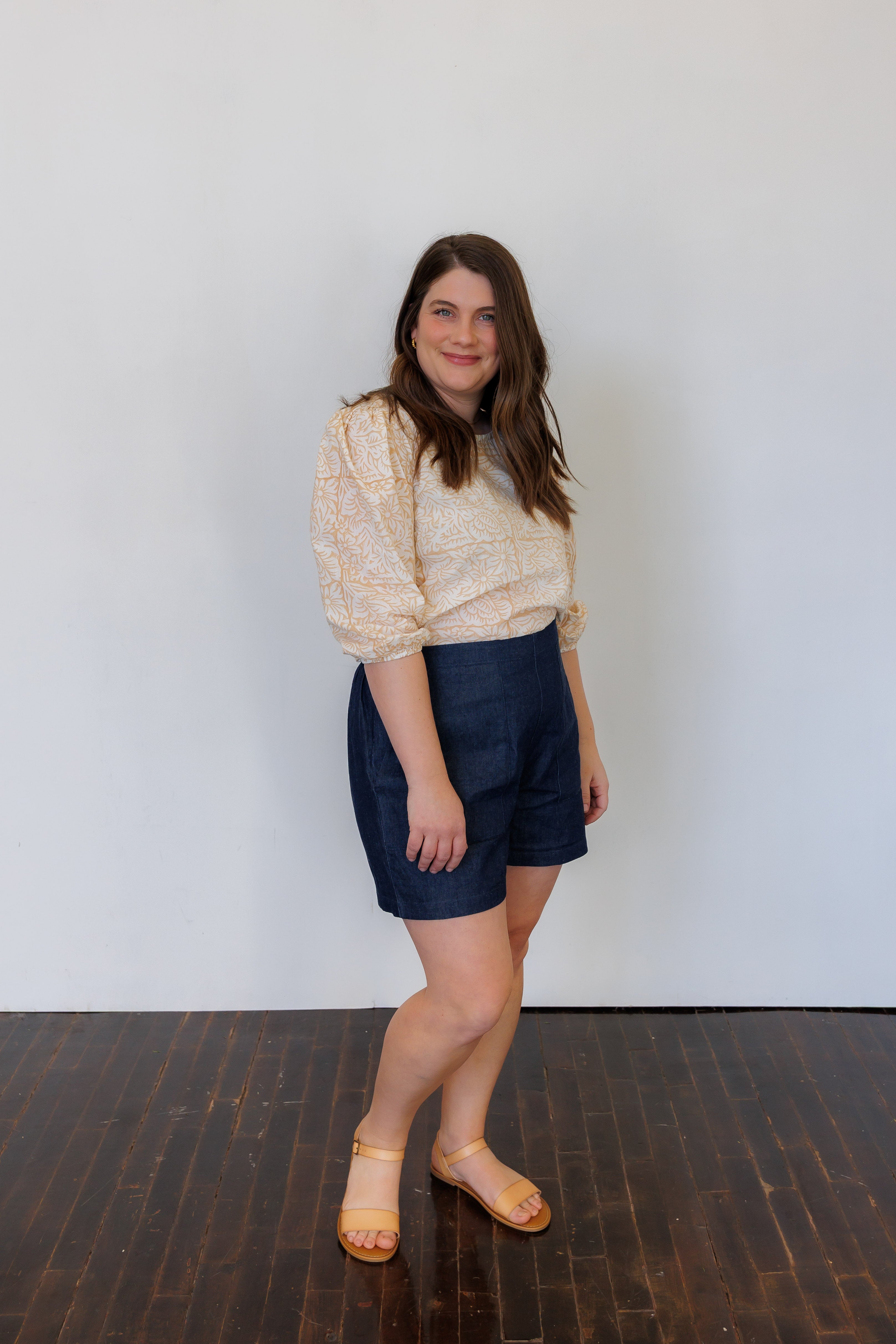 The Flora Top in Floral Blush