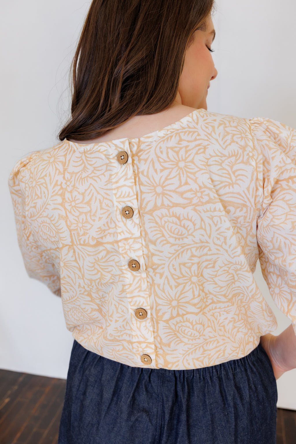 The Flora Top in Floral Blush