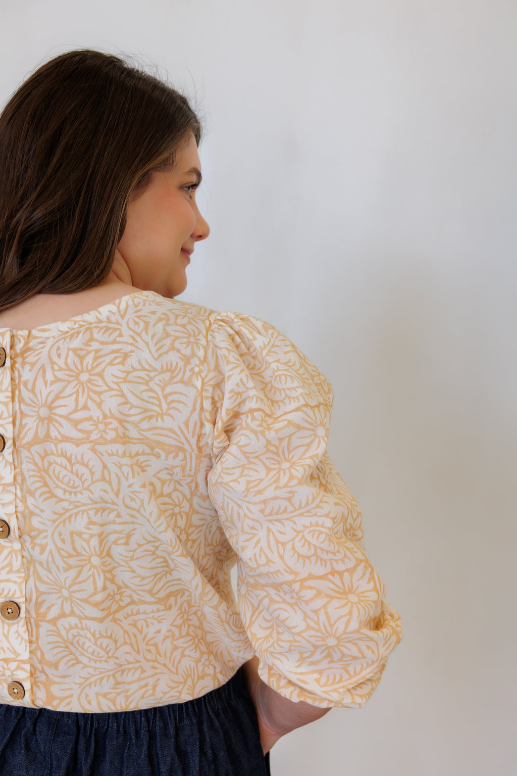 The Flora Top in Floral Blush