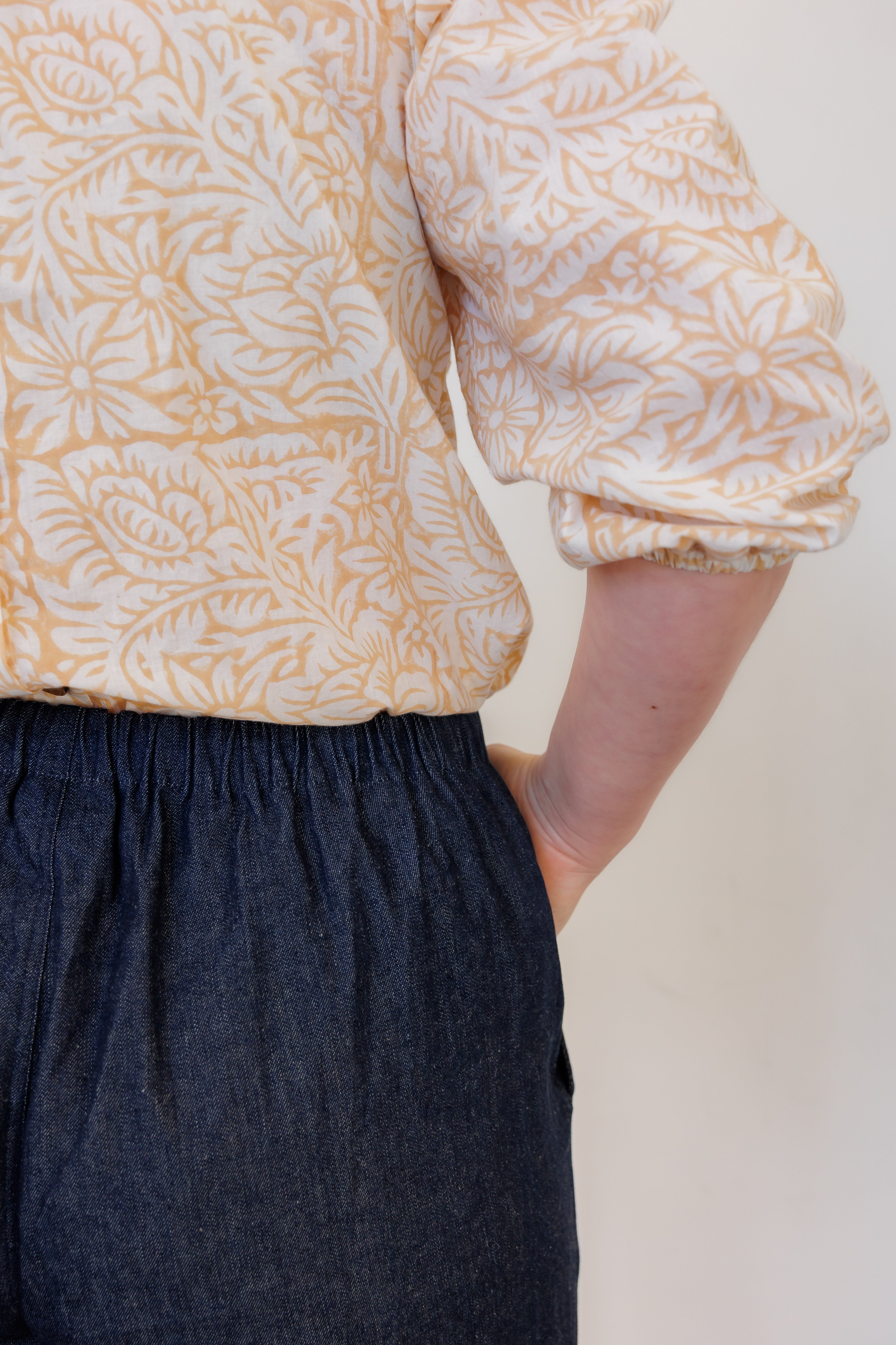The Flora Top in Floral Blush
