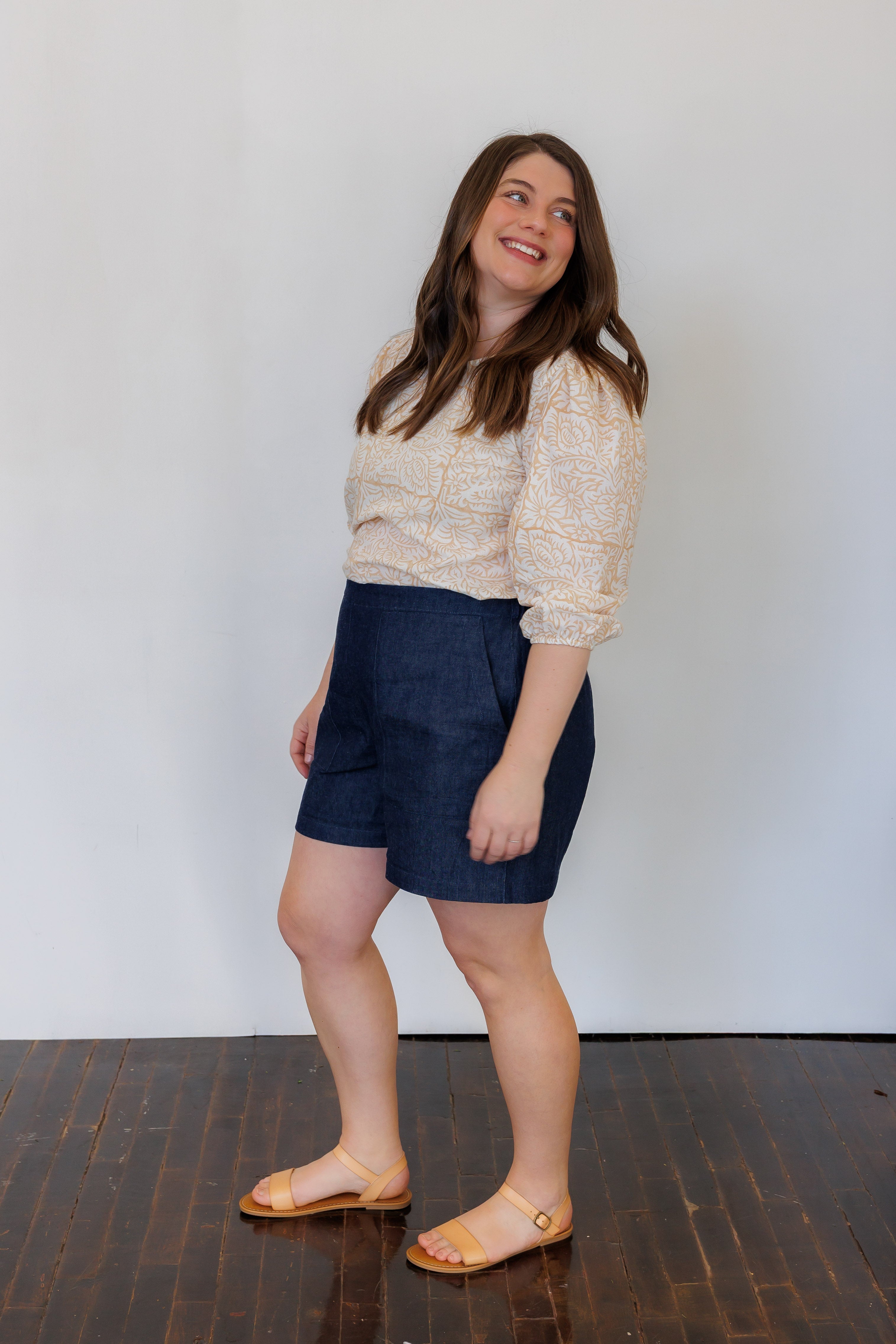The Flora Top in Floral Blush