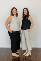 The Mira Top in Black Linen