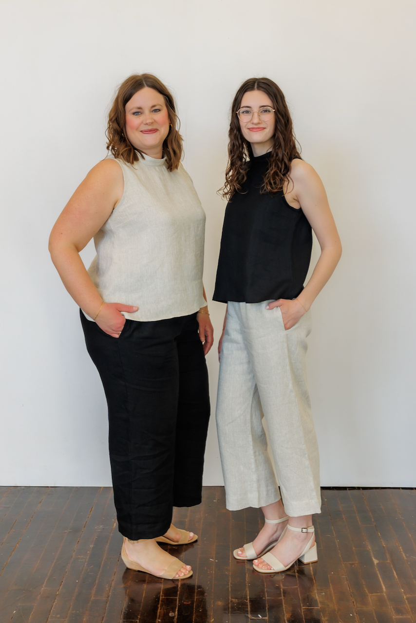The Mira Top in Black Linen