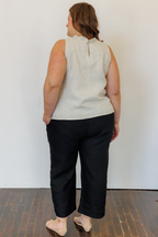 The Mira Top in Natural Linen