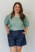 The Sylvie Top in Sage Green