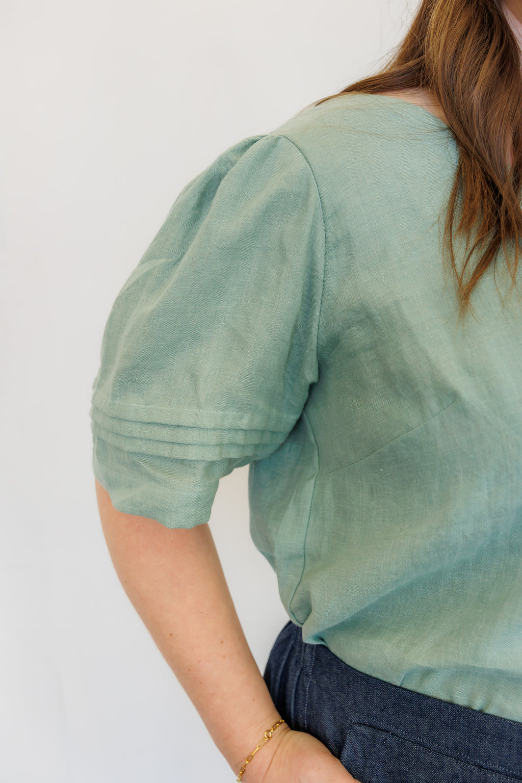 The Sylvie Top in Sage Green