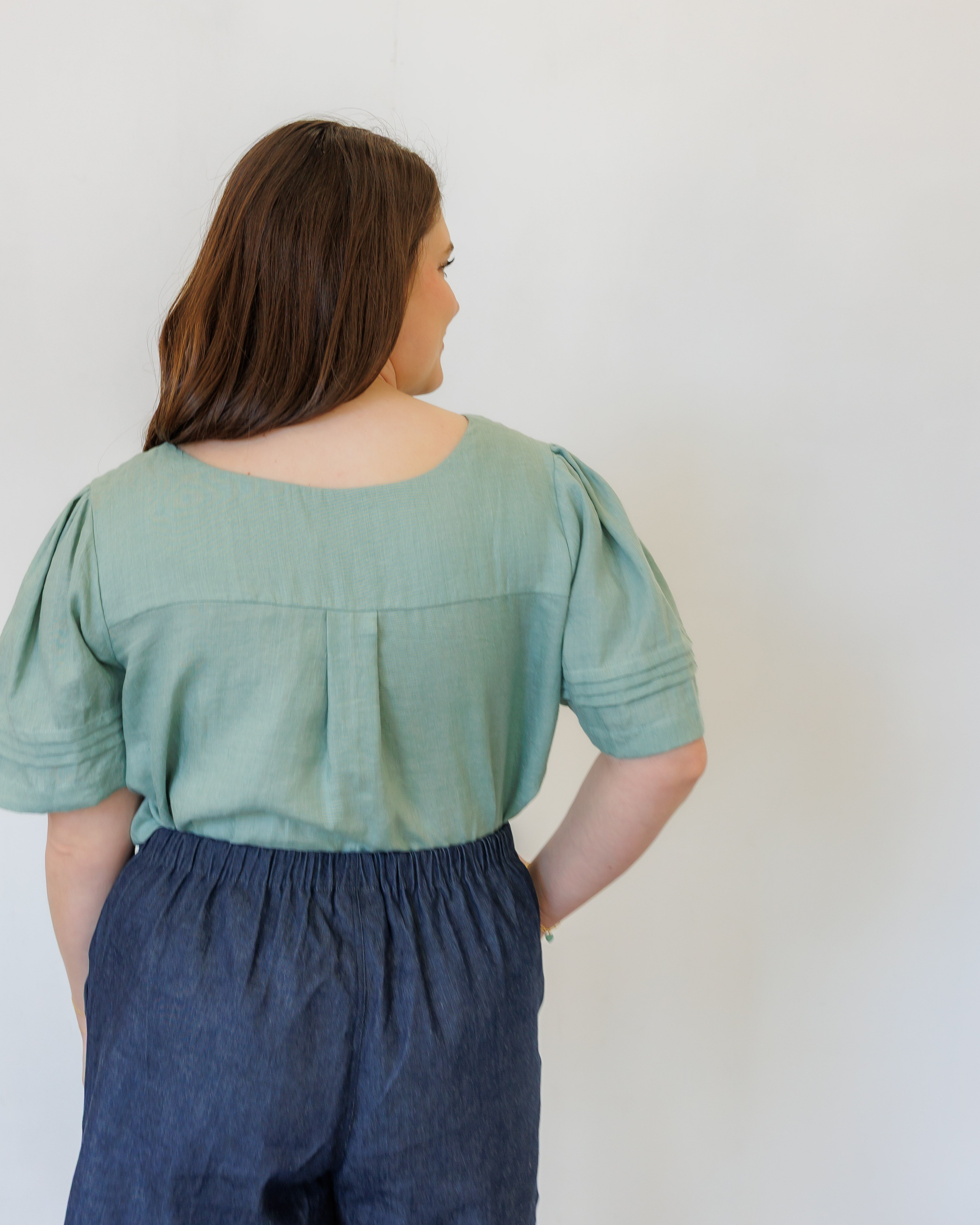 The Sylvie Top in Sage Green