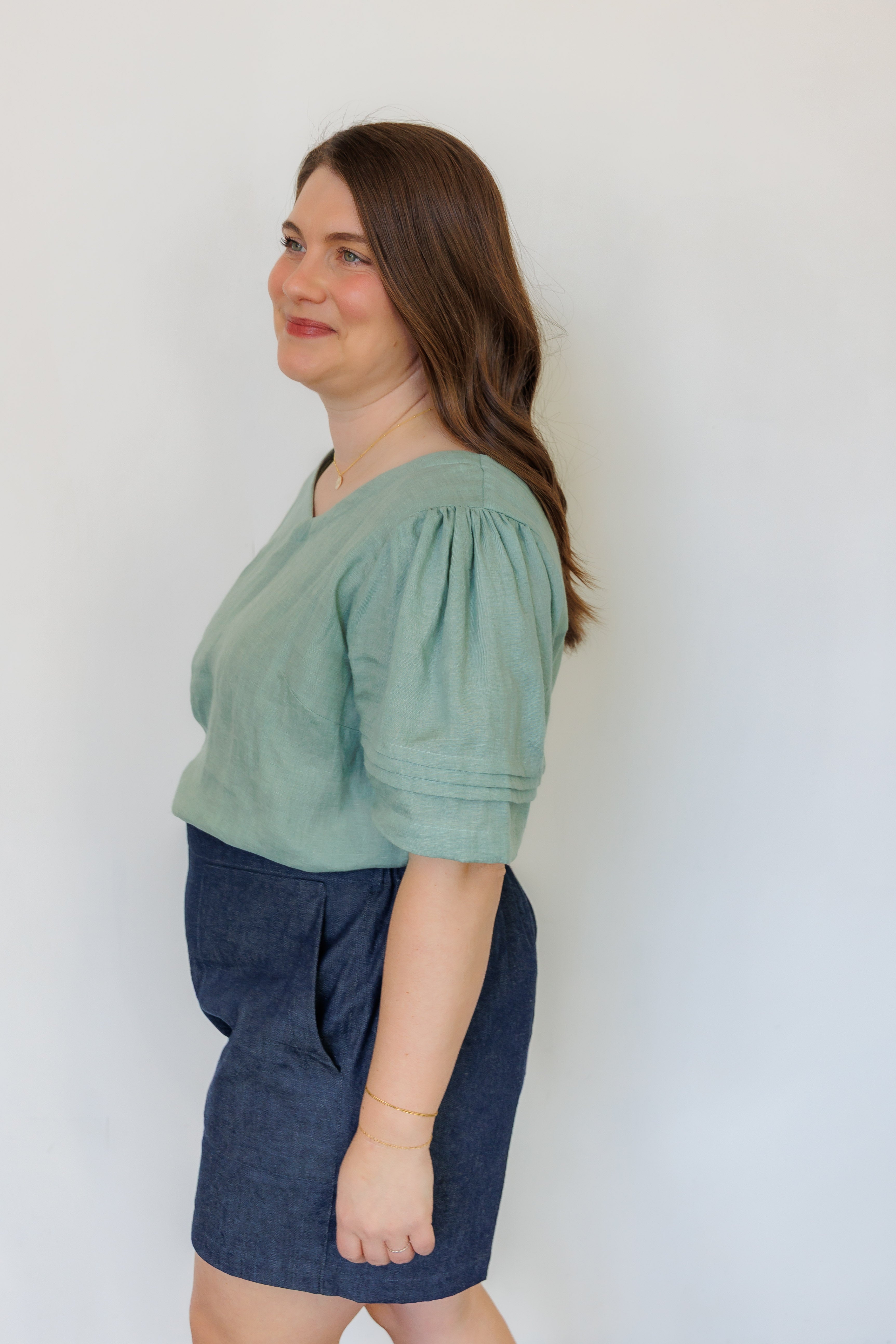 The Sylvie Top in Sage Green